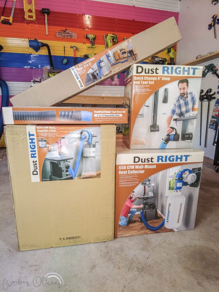boxes of rockler dust collector items