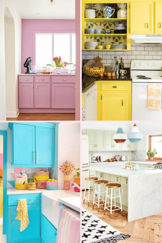 COLORFUL PAINTED KITCHEN CABINETS IDEAS