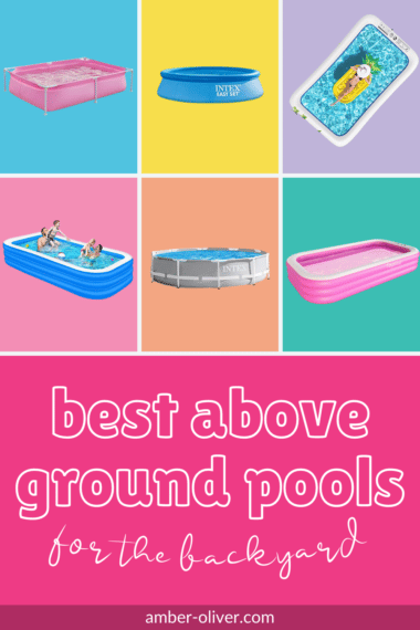 best above ground pools collage with text