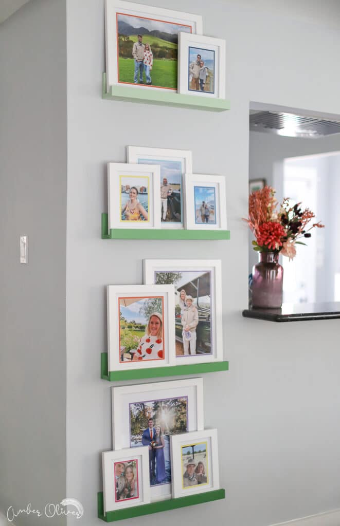 ombre picture ledge gallery wall