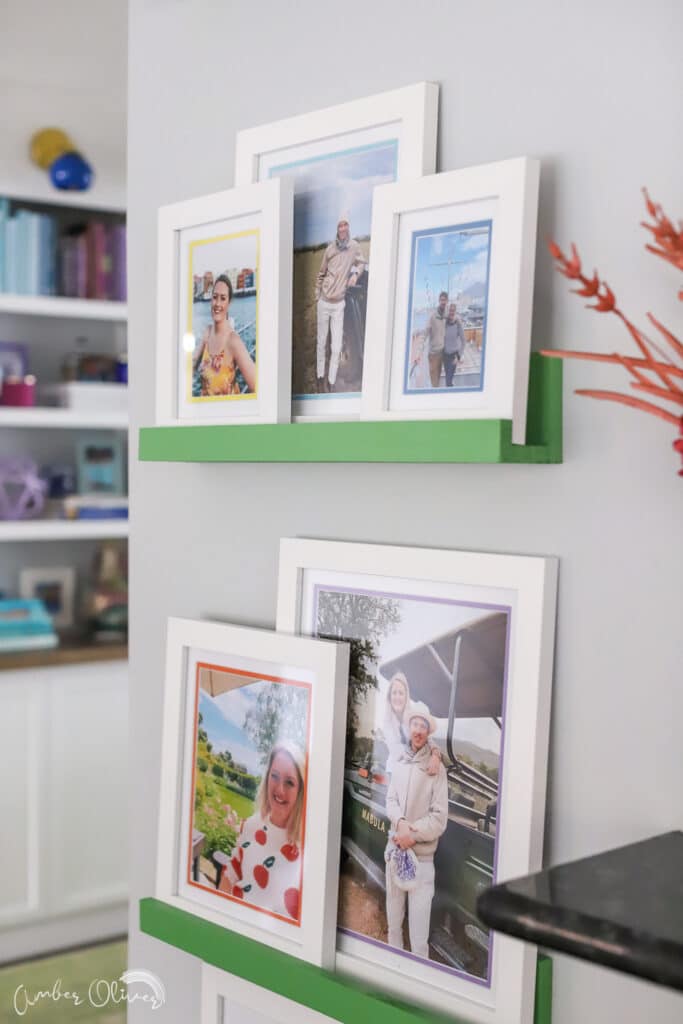 Rainbow DIY Bookshelf with Built in Cabinets - Amber Oliver