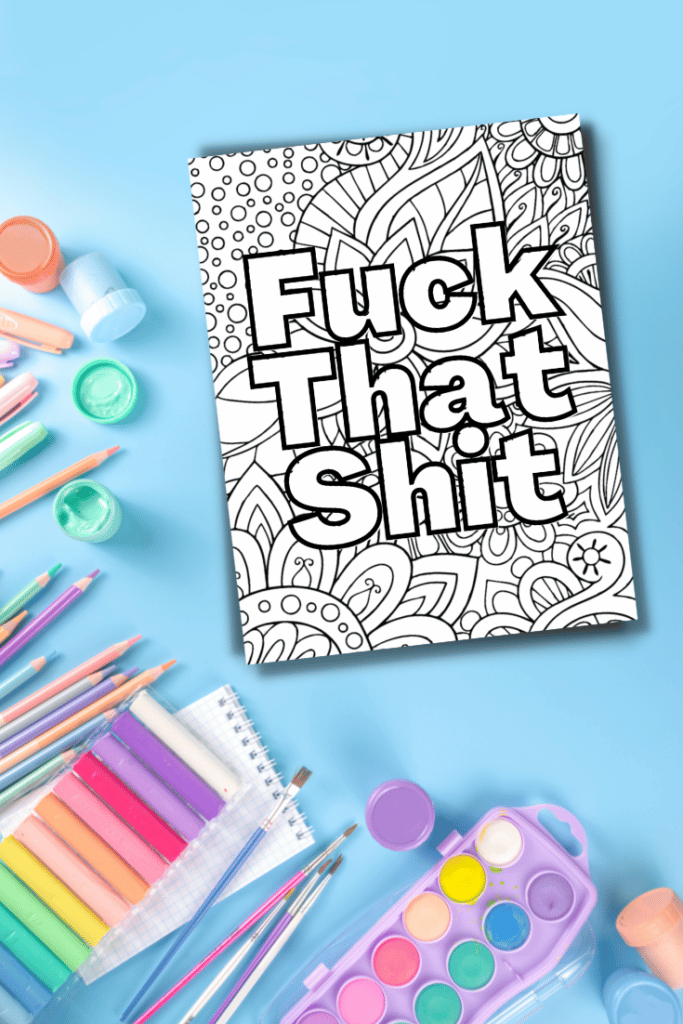 Printable Swear Word Adult Coloring Book Amber Oliver 5505