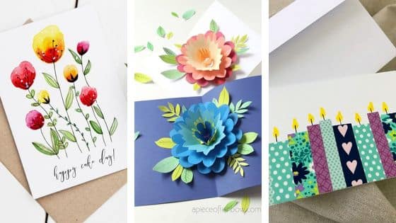 set of 3 diy birthday cards collage feature image
