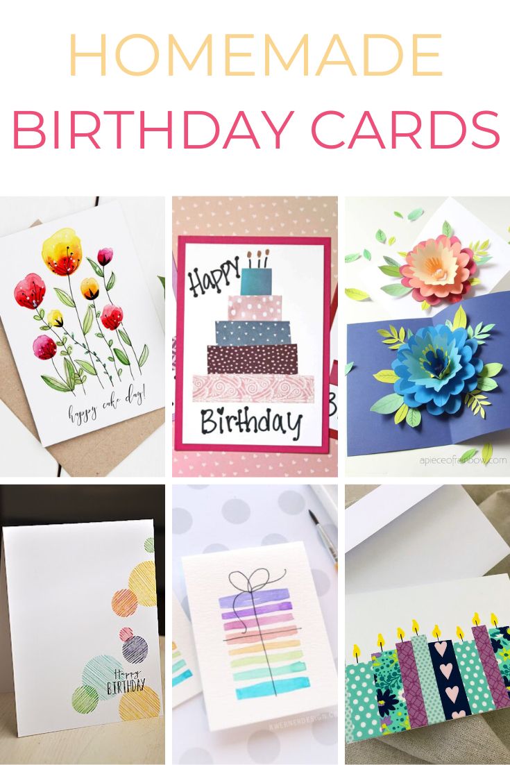 birthday card pin collage with text overlay