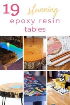 diy epoxy resin tables collage