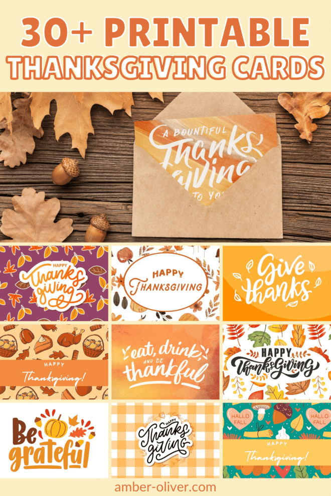 Printable Thanksgiving Cards | 30+ Free Printables!