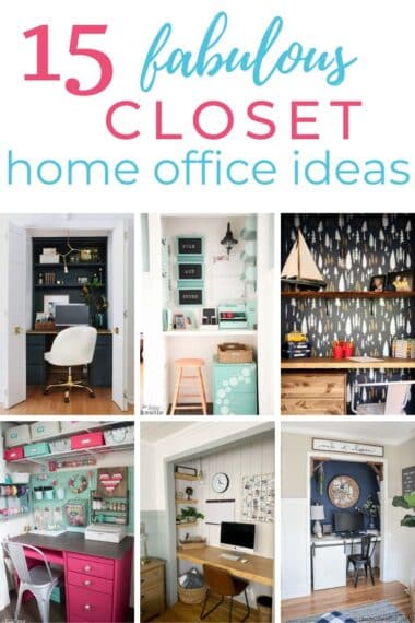 home office closet ideas pin collage