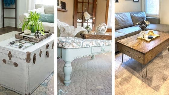 unique coffee table ideas collage