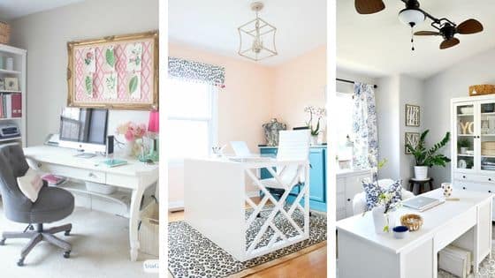 collage of home office ideas