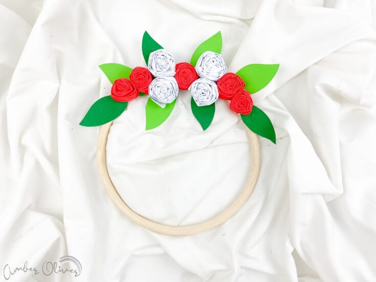 horizontal photo of valentines wreath diy