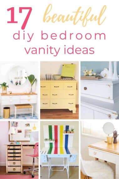 bedroom vanity ideas pin collage with text