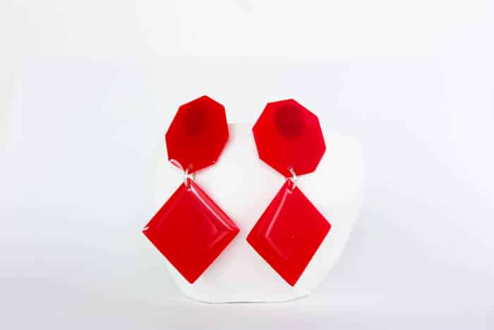 beautiful diy earrings - handmade resin statement earrings