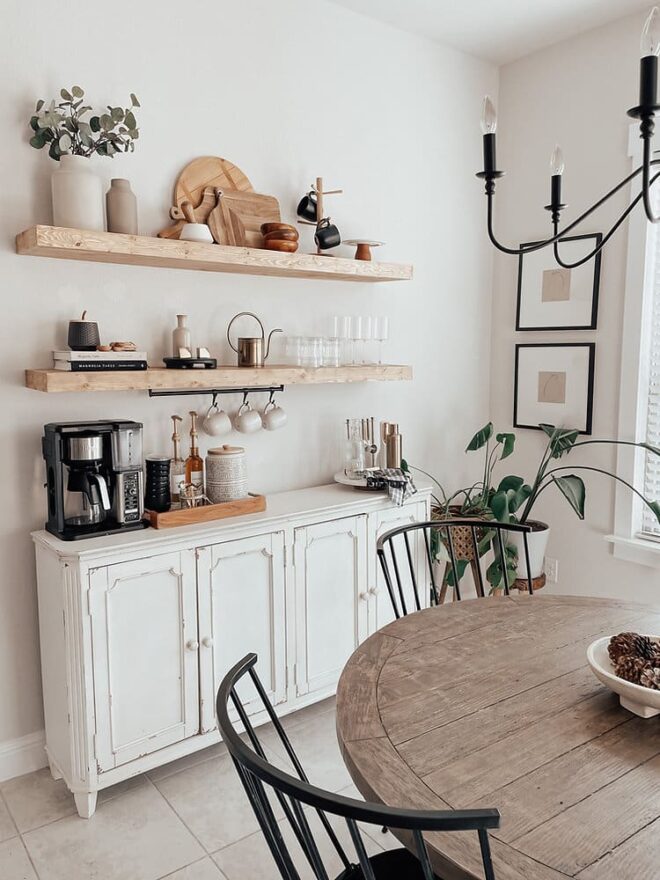 How to Decorate Floating Shelves in the Kitchen