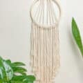 full view of macrame wall hanging