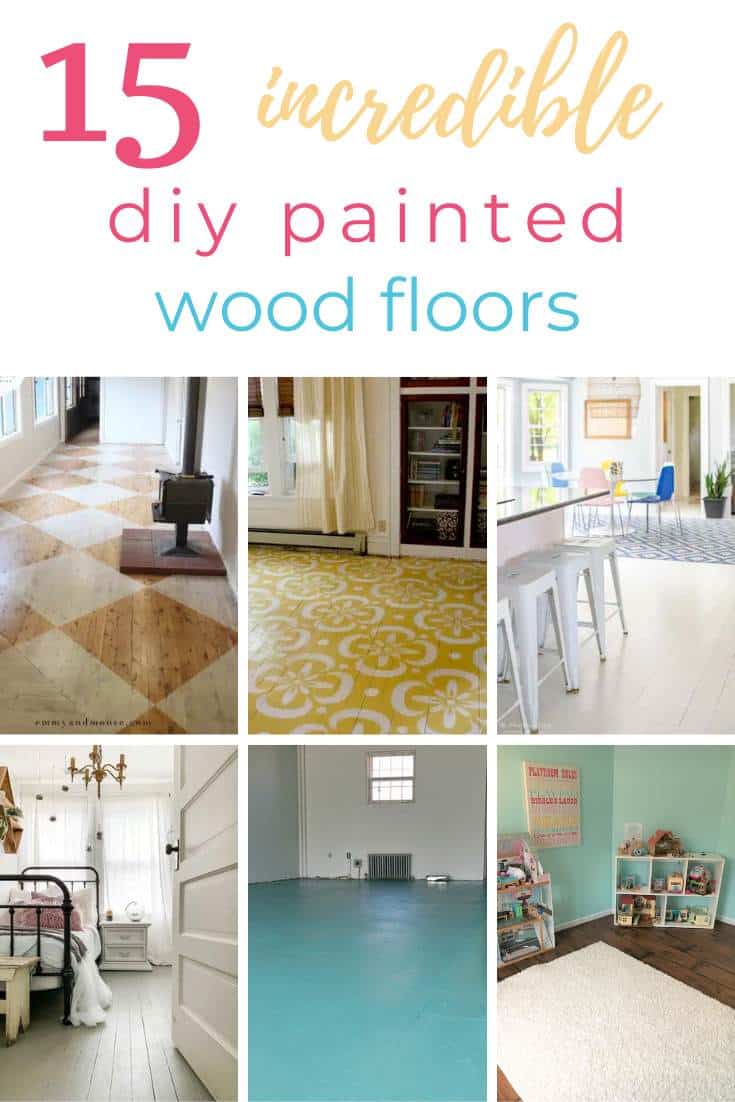 pin collage painted wood floors