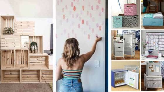 Dorm Bedroom Ideas feature collage
