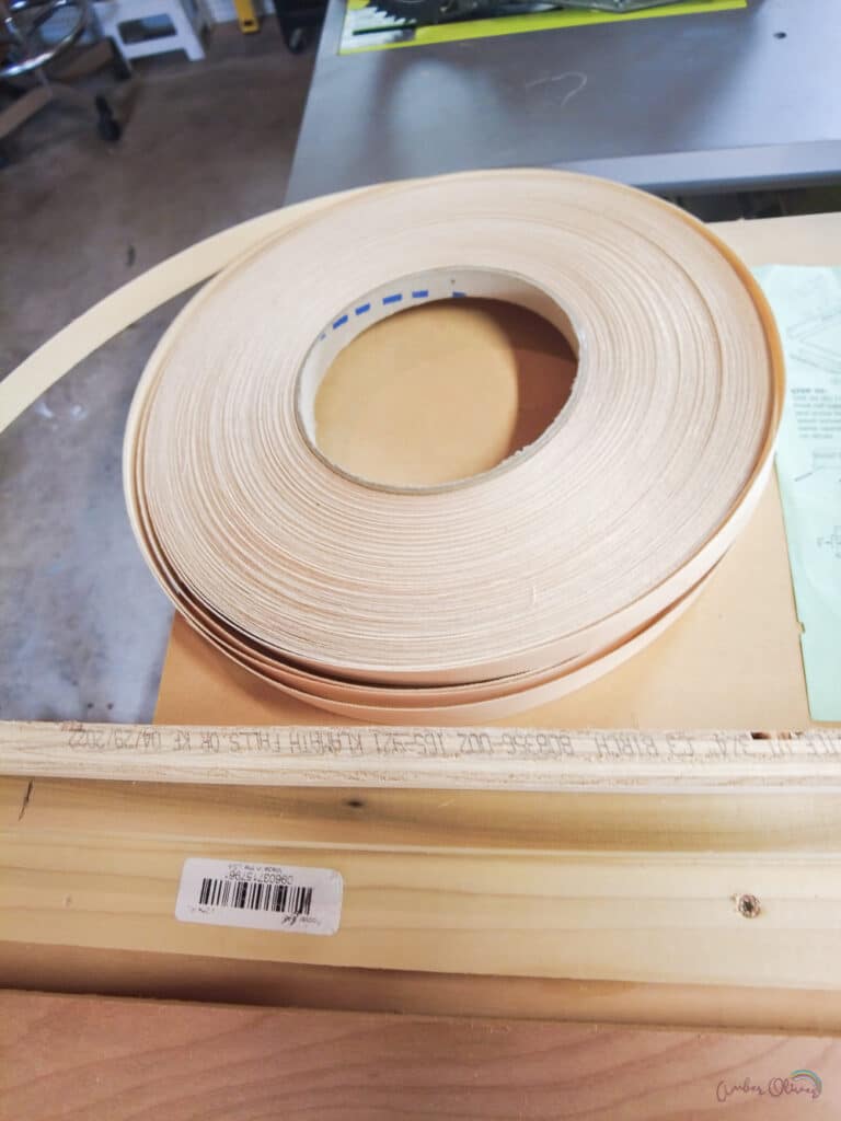 roll of edge banding or wood veneer for plywood edges