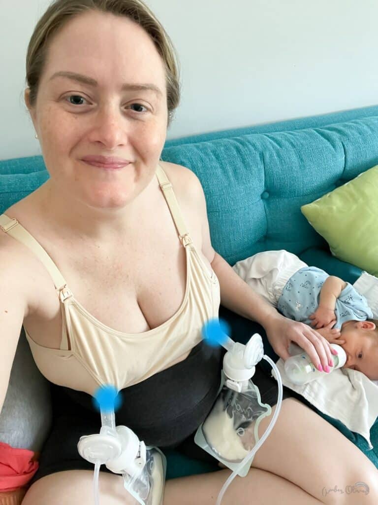 feeding baby while pumping with a spectra pump
