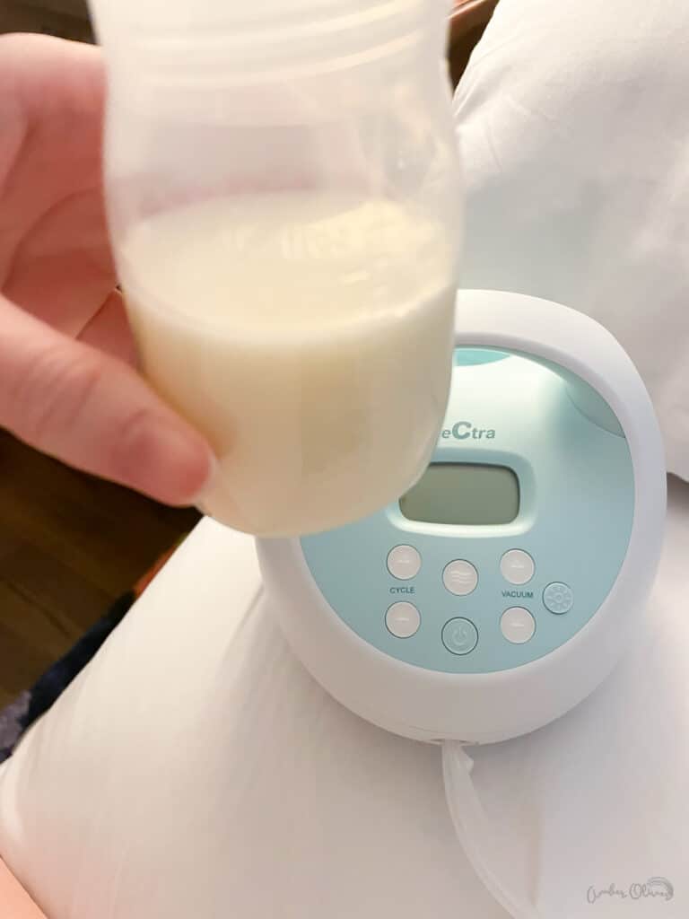 milk pumped with the spectra breast pump