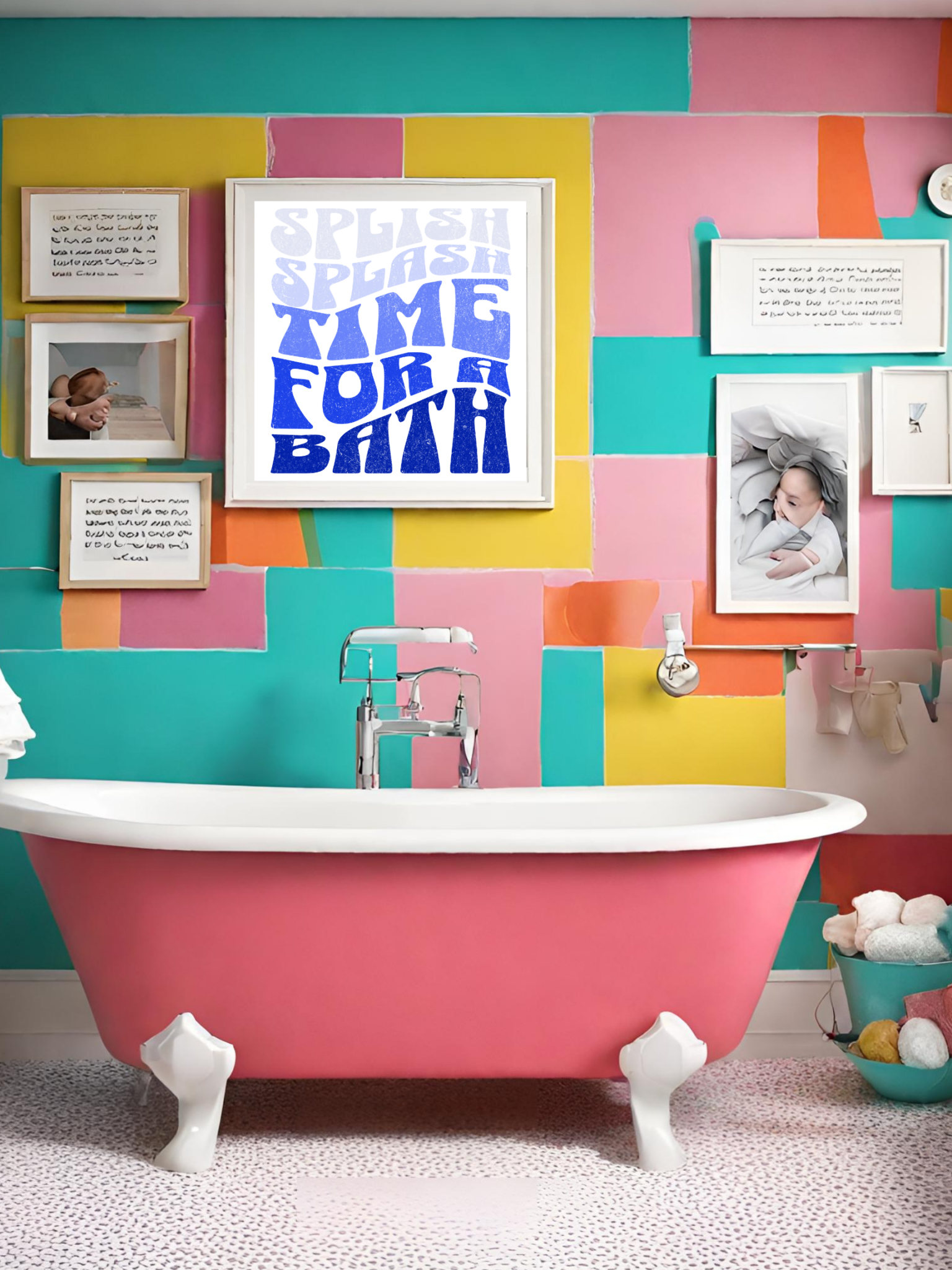 DIY Bathroom Wall Art - Free Printables for Colorful Decor - Amber Oliver