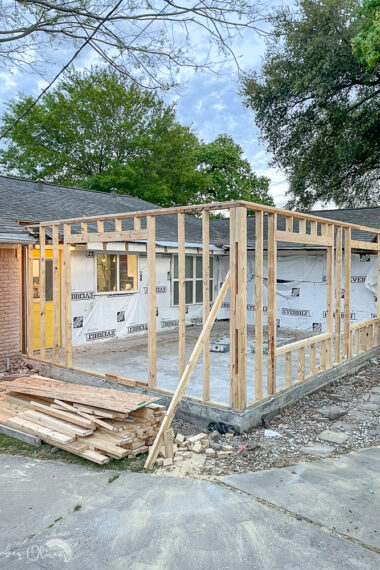 framing of our home addition