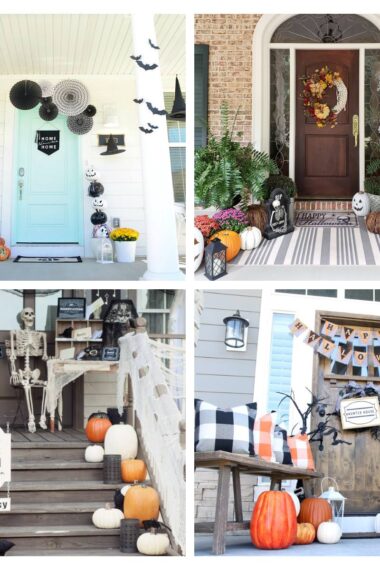 collage Halloween porch decor ideas