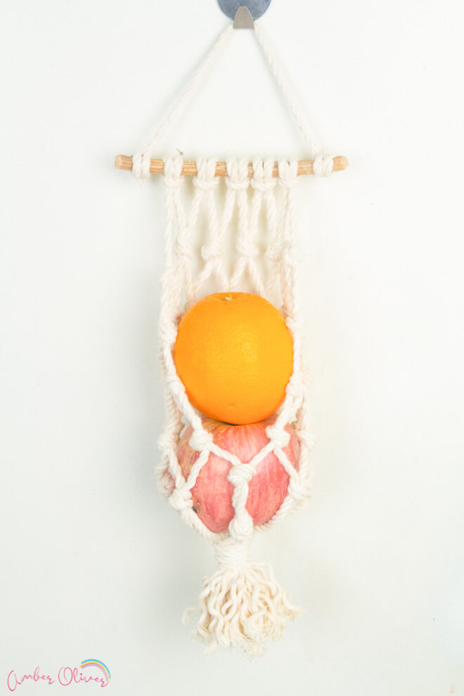 DIY Macrame Fruit Hammock (Perfect for Small Kitchens!)