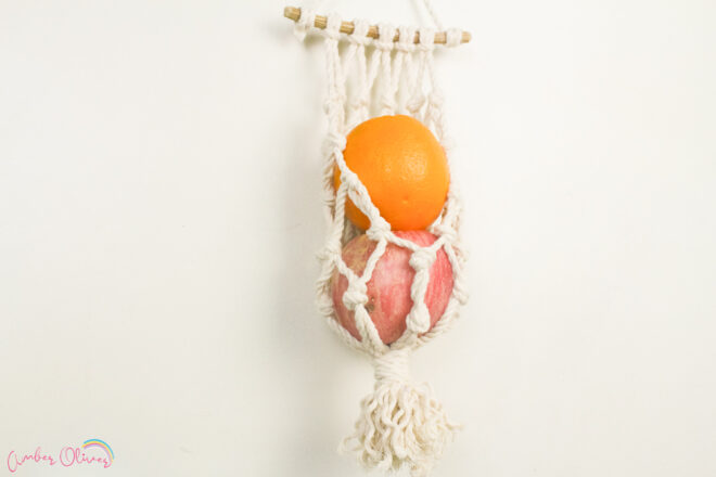 DIY Macrame Fruit Hammock (Perfect for Small Kitchens!)