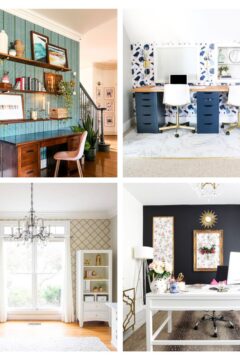 Home office wallpaper ideas collage